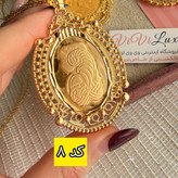 گردنبند شمایل زنانه طرح طلا شمش رنگ ثابت ویژه روز مادر