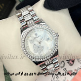 ساعت زنانه رولکس نگین دار پروانه استیل هدیه دخترانه