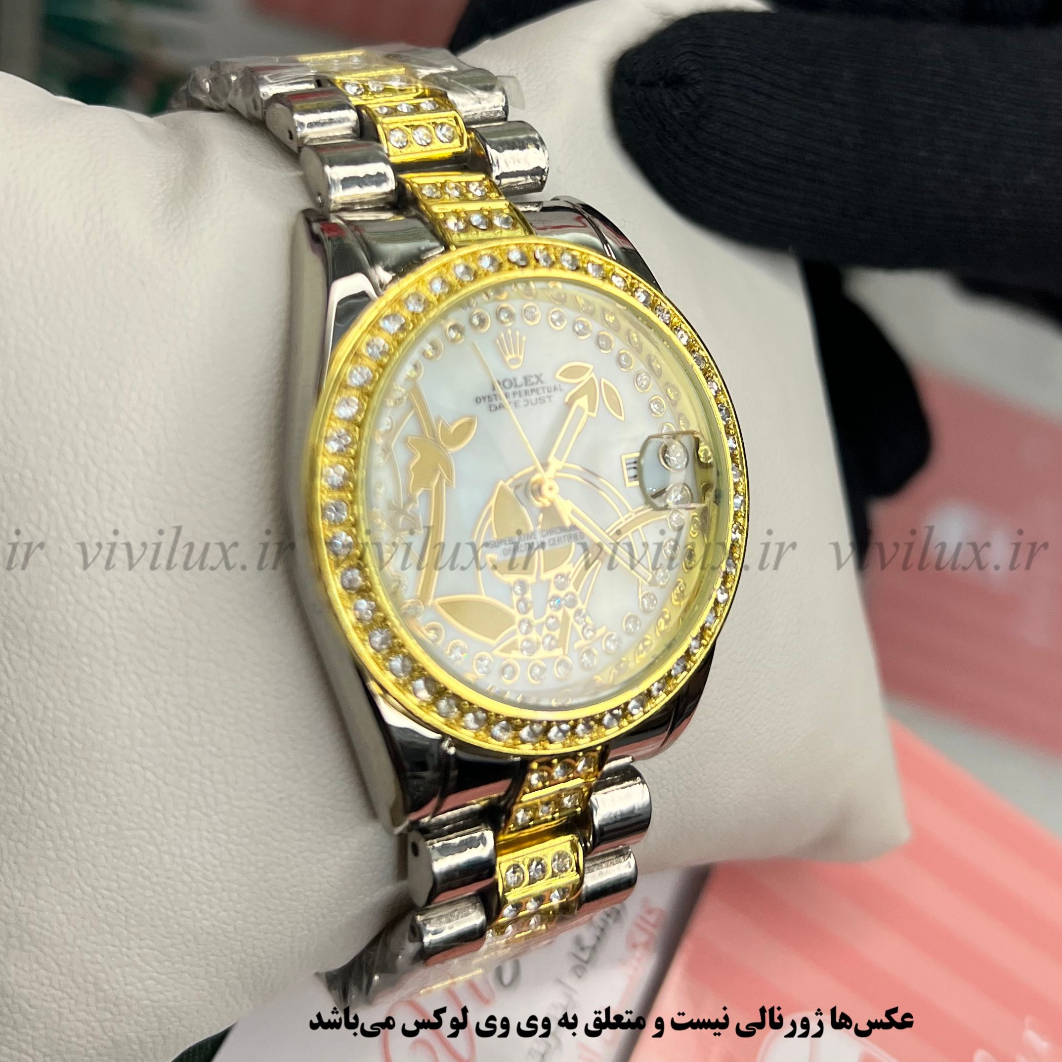 ساعت زنانه رولکس نگین دار قفل اصلی لوکس