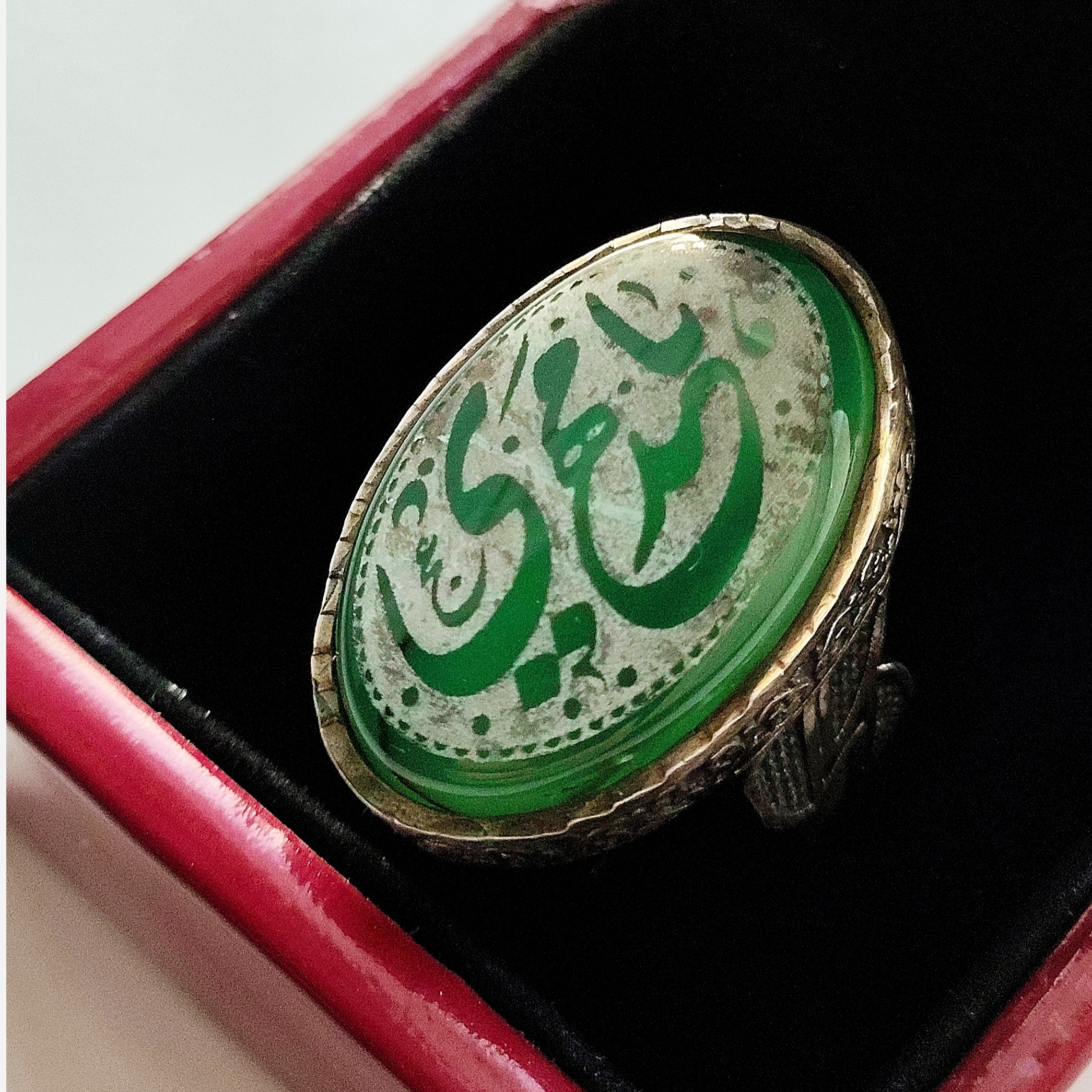 انگشتر عقیق اصل طرح یا مهدی کد 28
