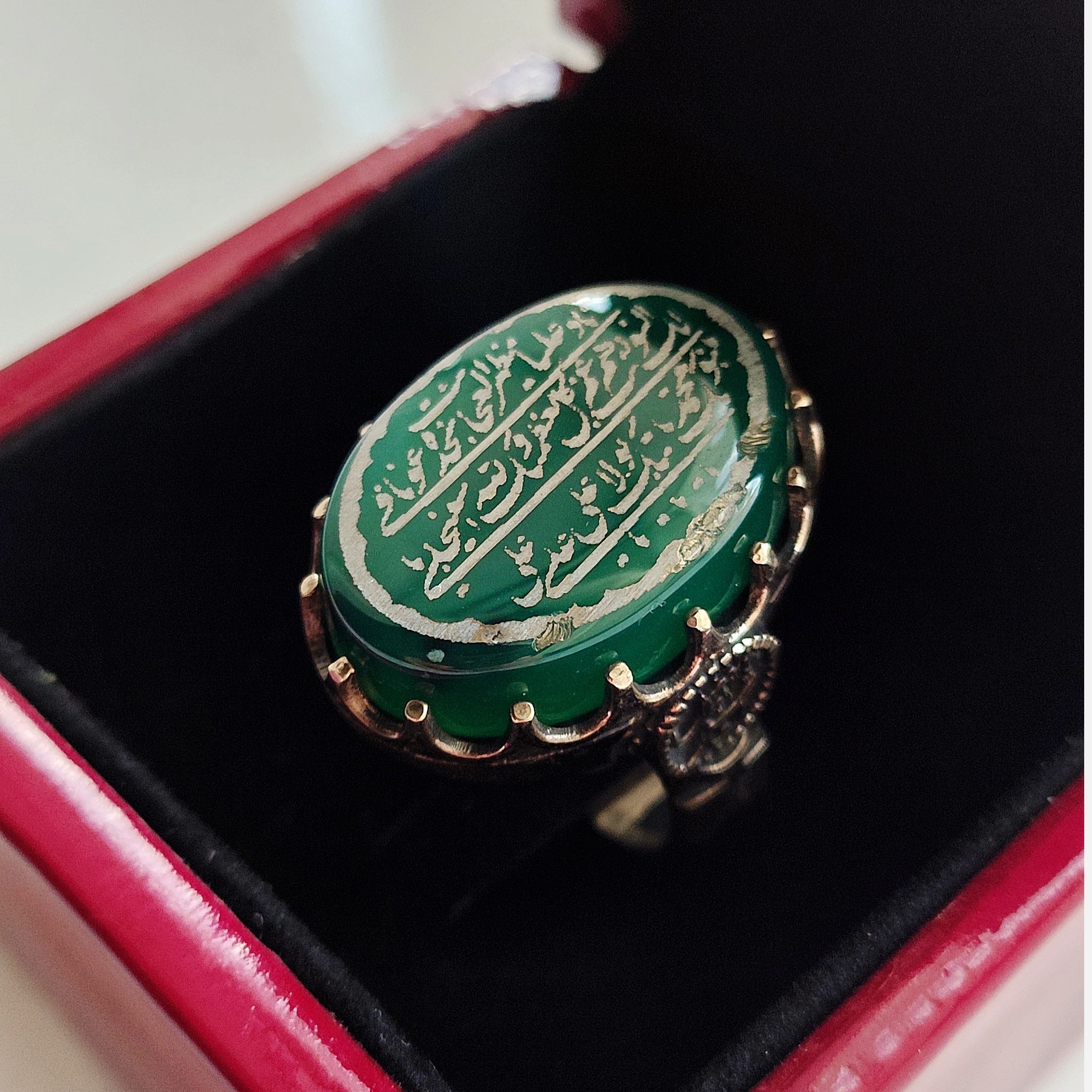 انگشتر عقیق اصل طرح ناد علی کد 27
