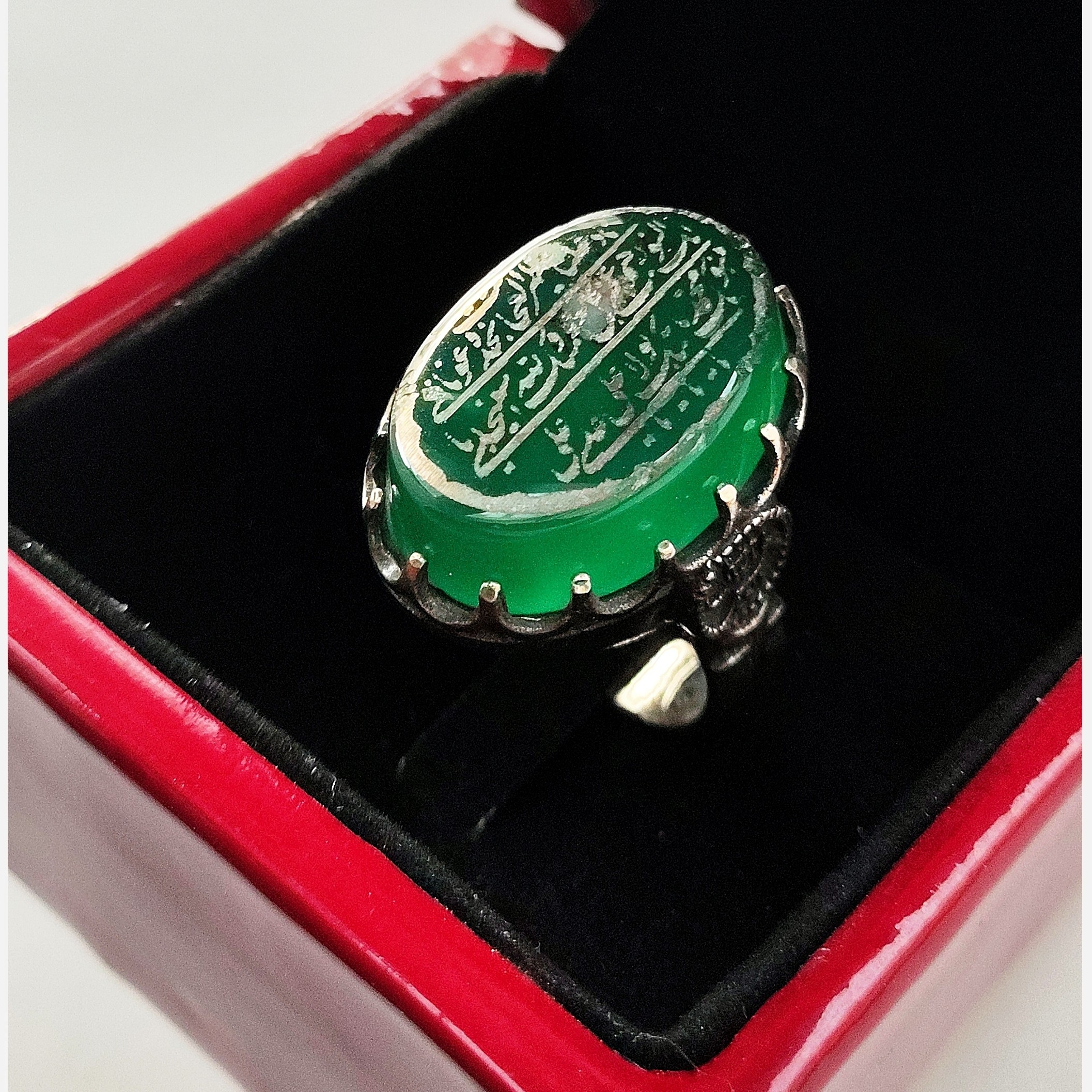 انگشتر عقیق اصل طرح ناد علی کد 19