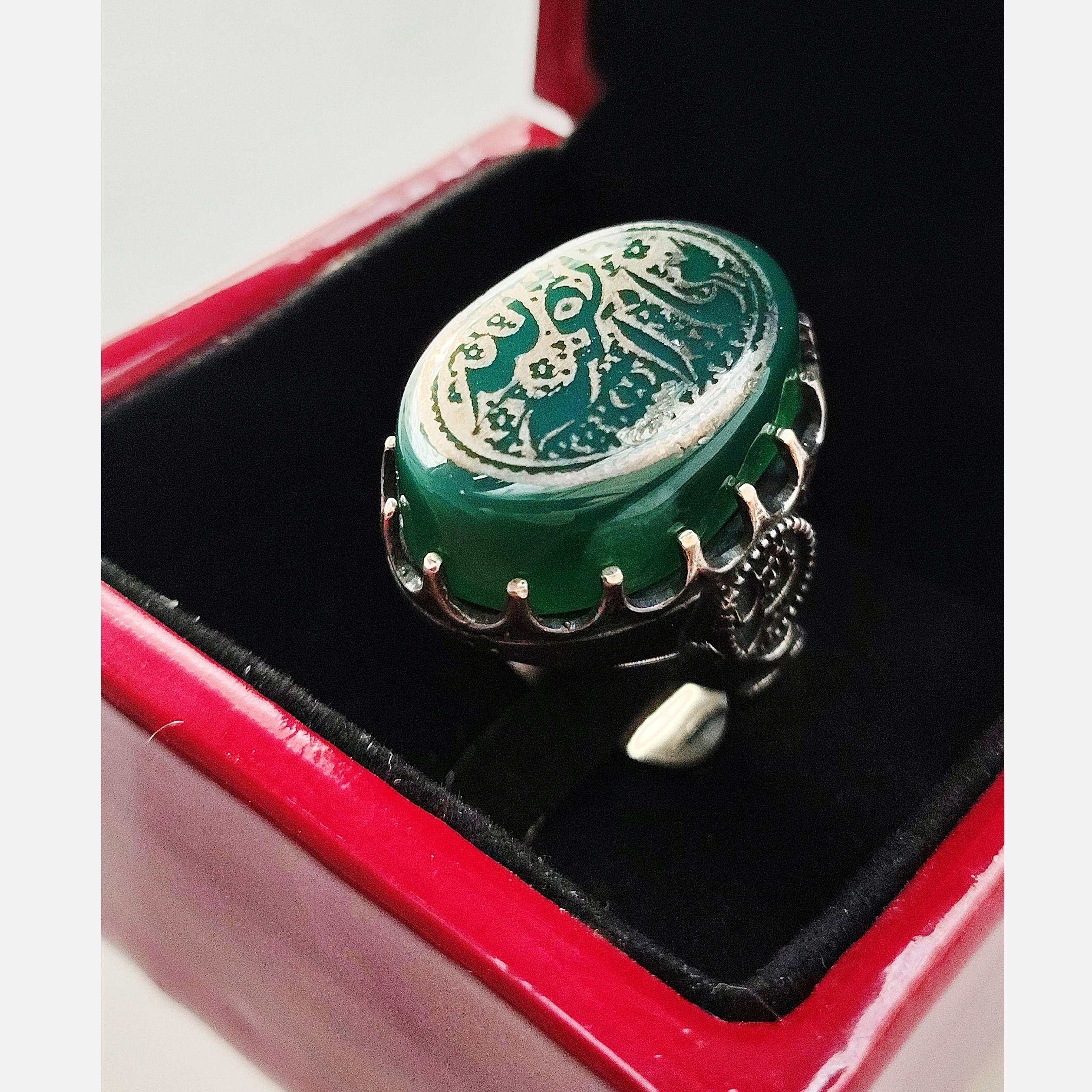 انگشتر عقیق اصل مذهبی کد 18