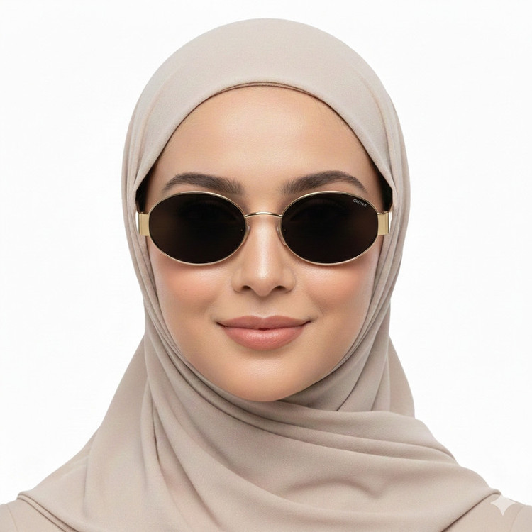عینک آفتابی بیضی زنانه سلین مدل فلزی