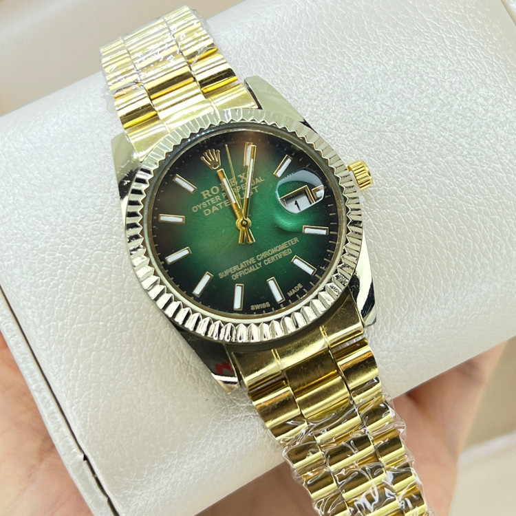 ساعت رولکس صفحه سبز قاب متوسط زنانه و مردانه خاص Rolex