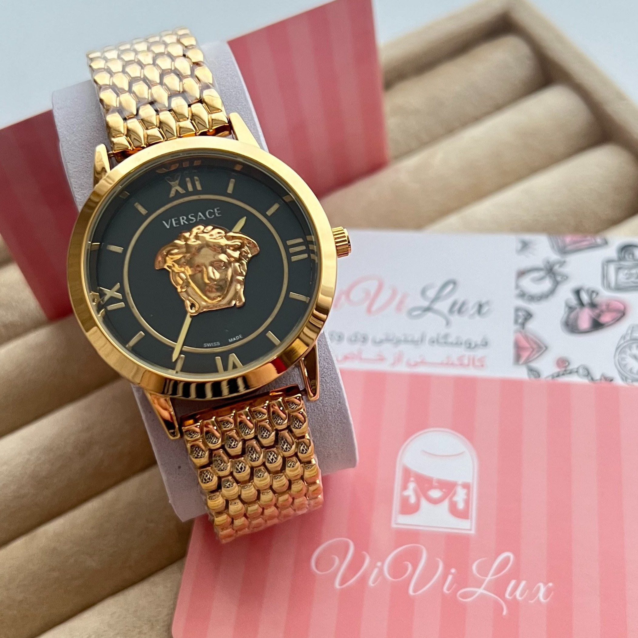ساعت ورساچ زنانه و دخترانه لوکس استیل کیفیت عالی و رنگ ثابت ورساچه Versace
