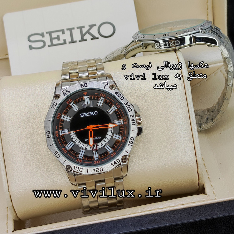 ساعت مچی مردانه سیکو موتور ژاپن دار درجه یک شب نما با کارت و کیفیت عالی رنگ ثابت SEIKO