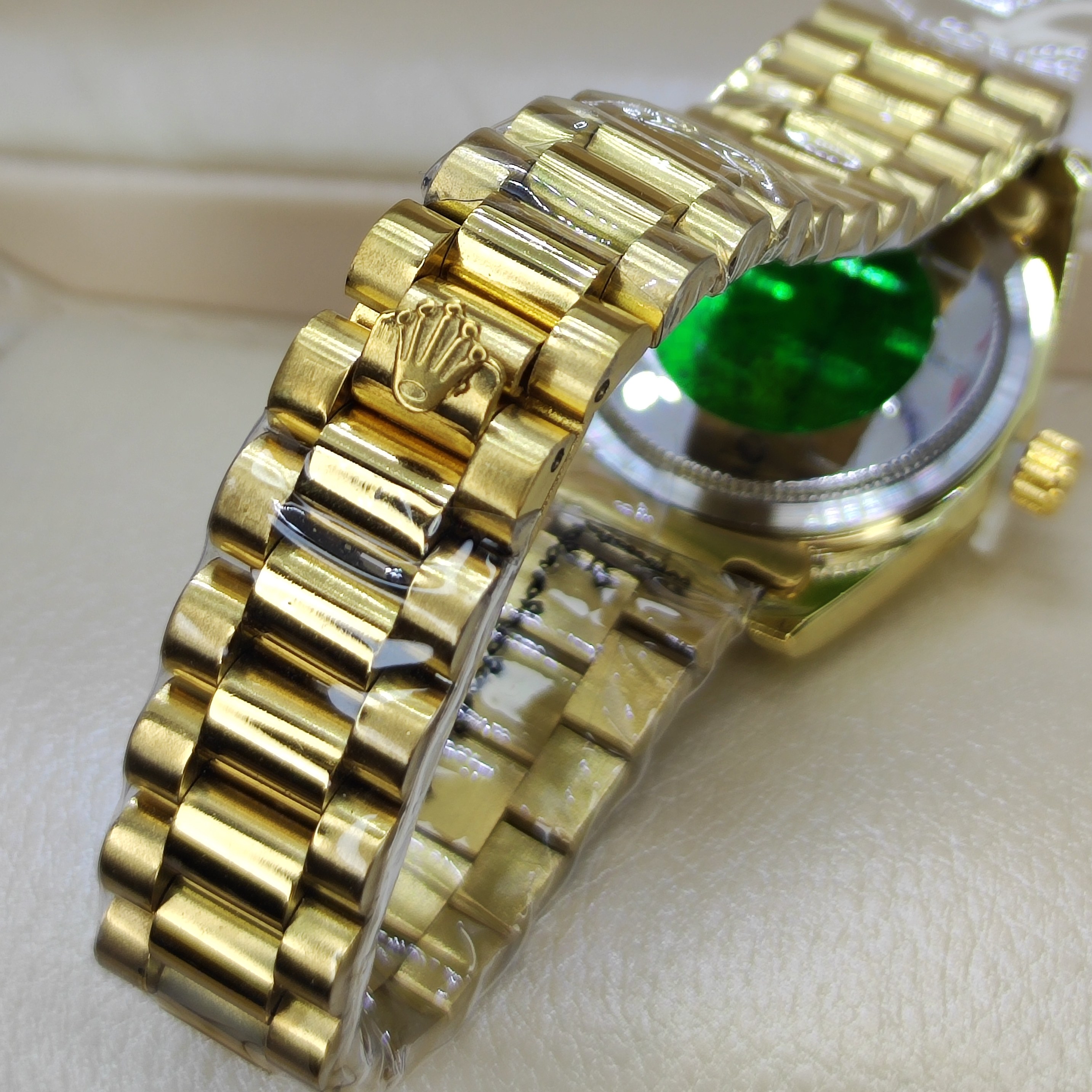 ساعت مچی رولکس ROLEX زنانه قفل اصلی کیفیت عالی AAA صفحه آبی حکاکی دیت جاست