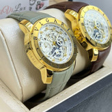 ساعت چهار موتوره بولگاری BVLGARI بند چرم کیفیت عالی AAA کد 01