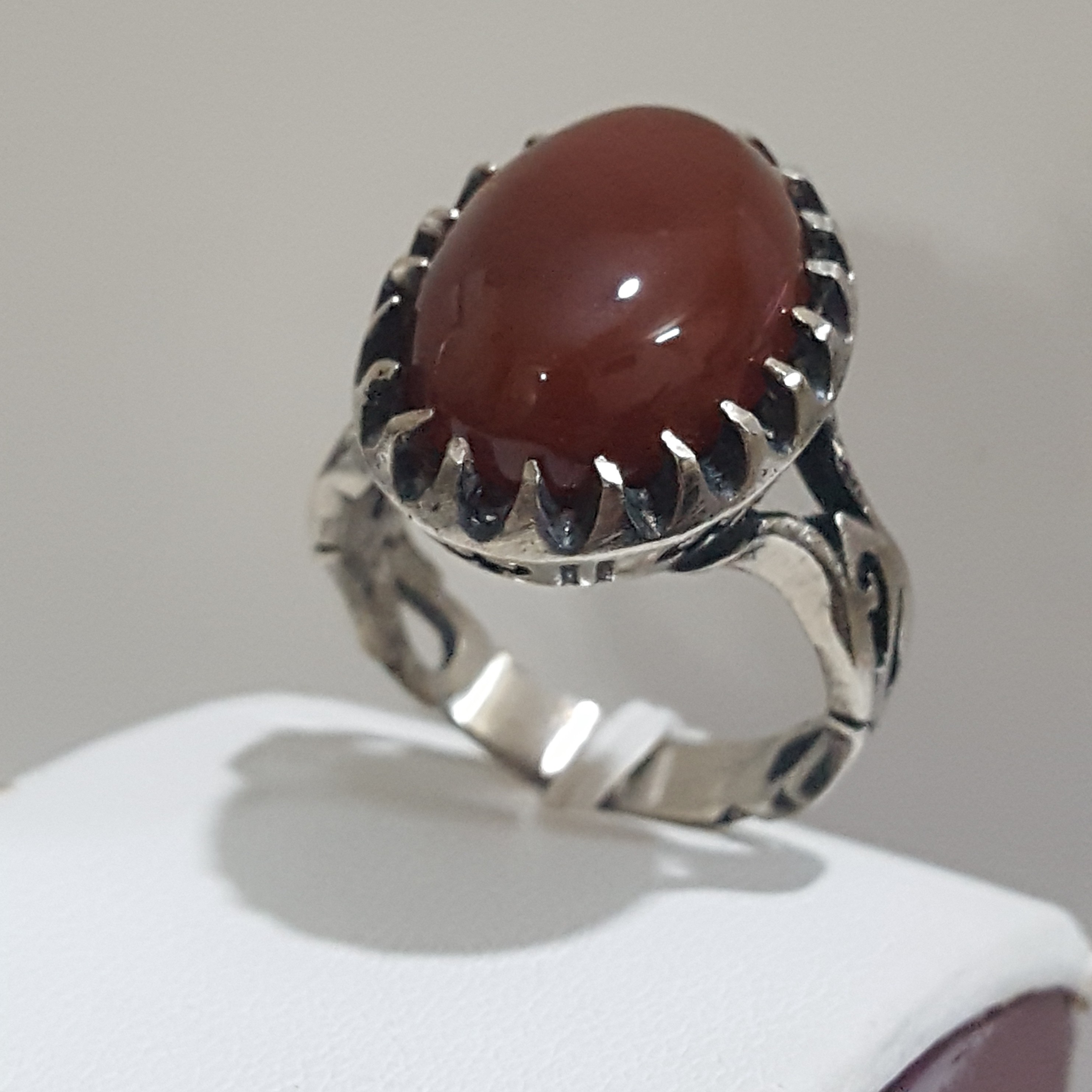 انگشتر مردانه نقره روس کد 94