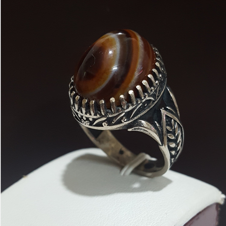 انگشتر مردانه نقره روس کد 92