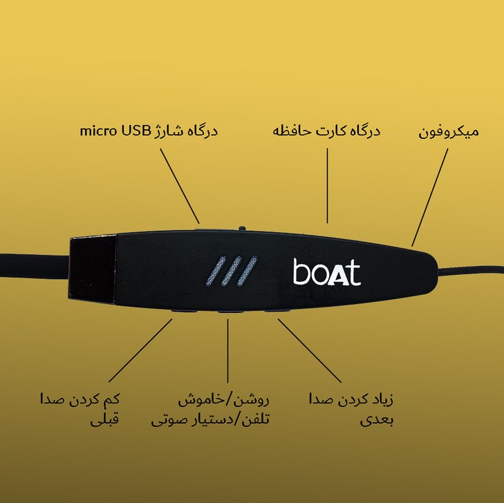 هندزفری بلوتوثی برند BOAT کیفیت عالی دارای رنگ بندی ورژن اصلی ورزشکاران و مکالمه