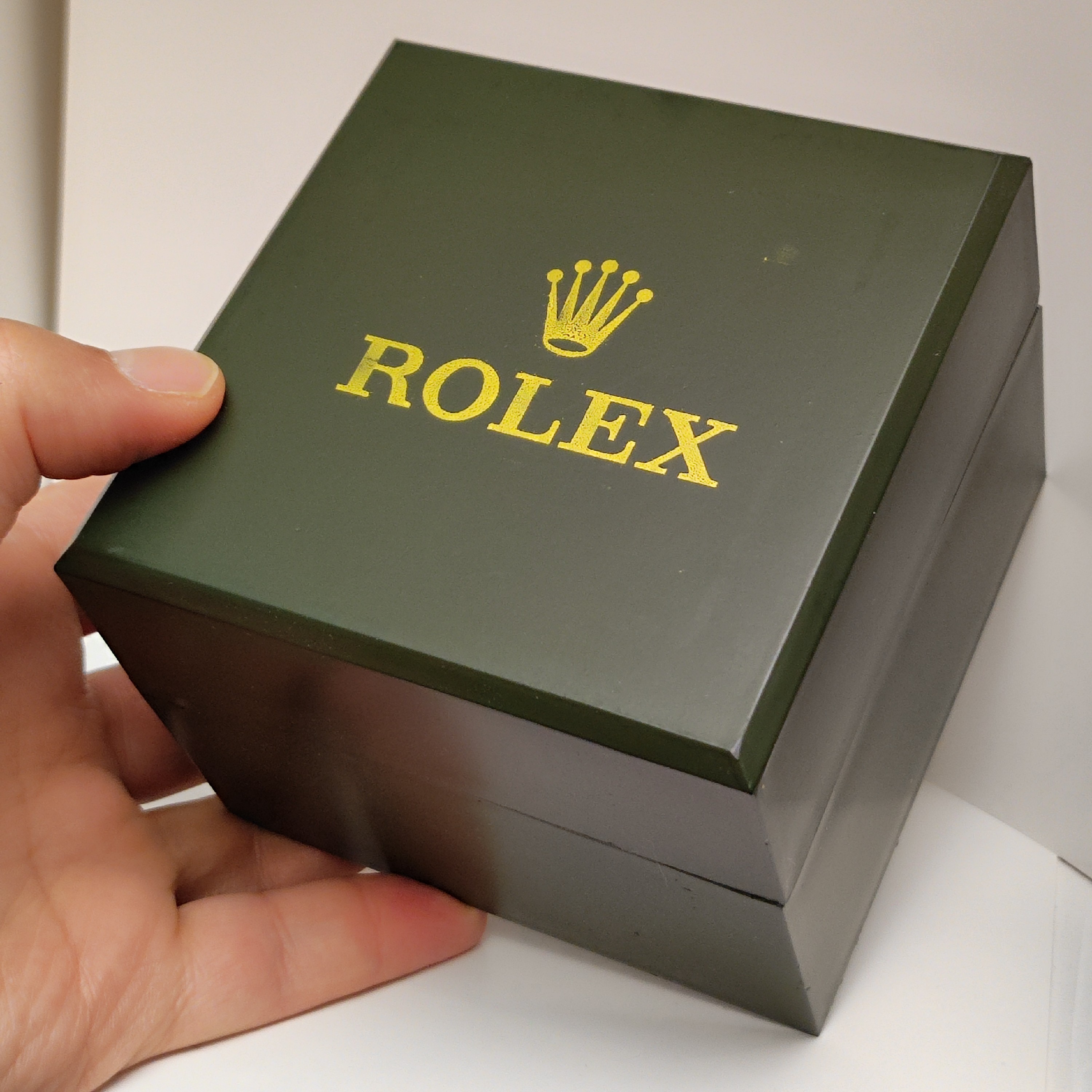 جعبه هاردباکس رولکس سبز بالشتک دار داخل سبز rolex جعبه ساعت رولکس