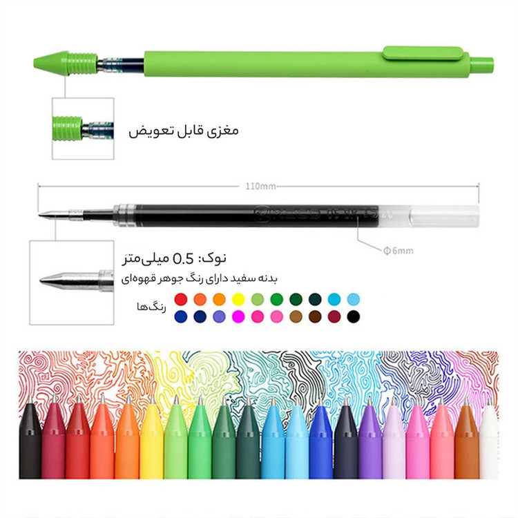 خودکار کاکو مدل pure بسته 20 عددی