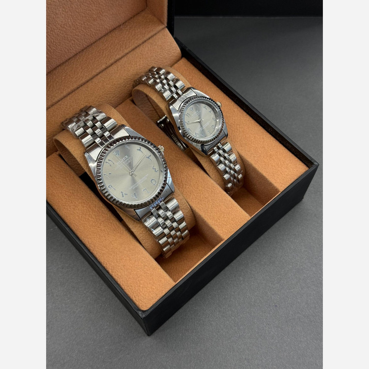 ست ساعت مچی رولکس صفحه سفید.