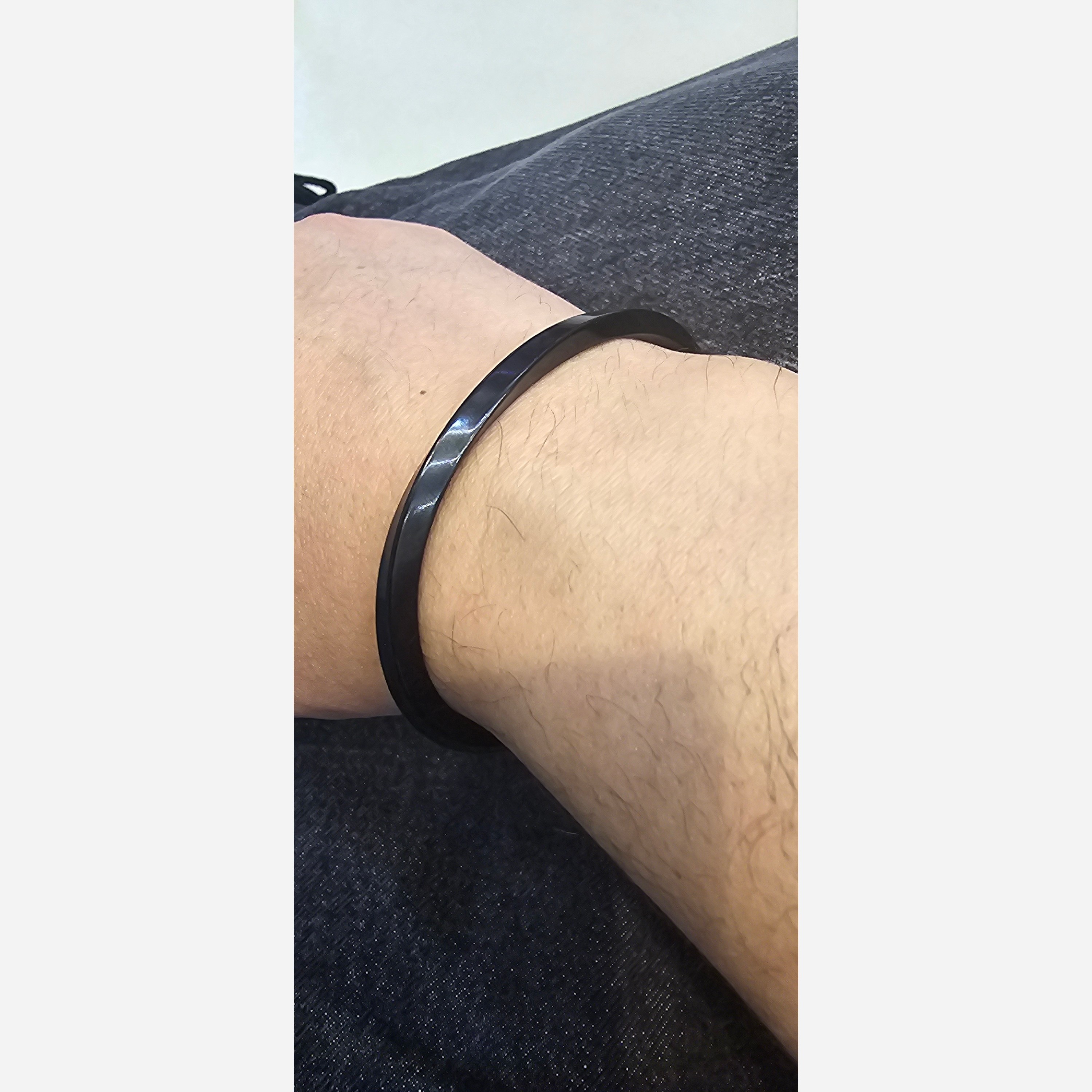 بنگل استیل موج دار استیل، رنگ مشکی. .