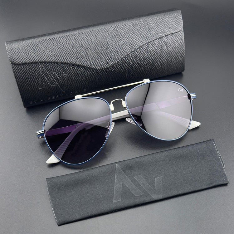 عینک آفتابی خلبانی پلاریزه آلبرت وگ مدل JS8528C05-P120 Polarized Flex