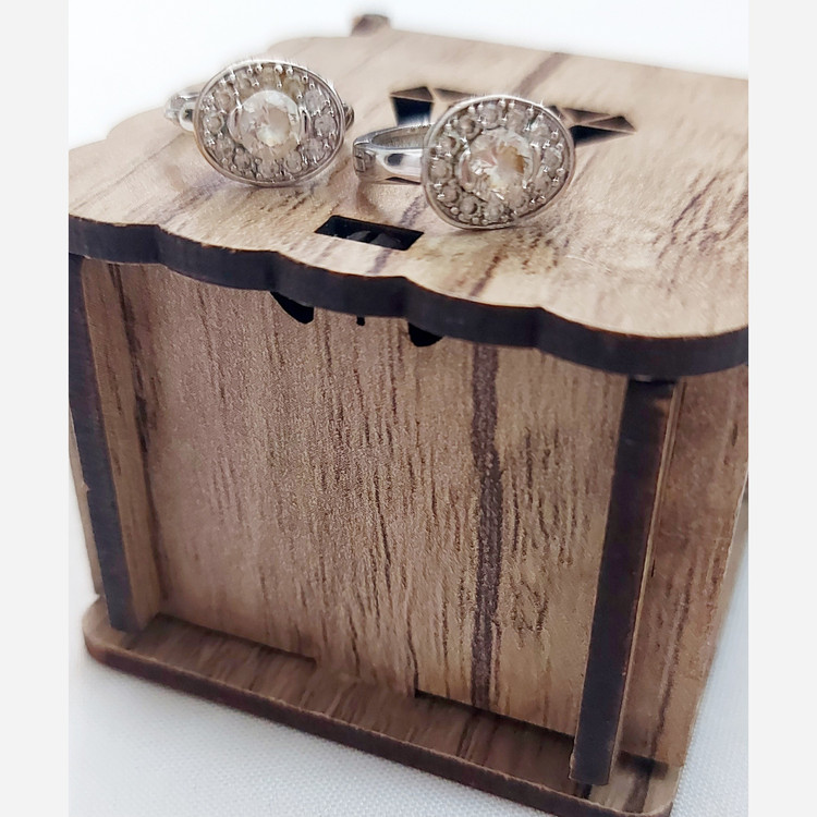 گوشواره حلقه ای نگین دار ژوپینگ
