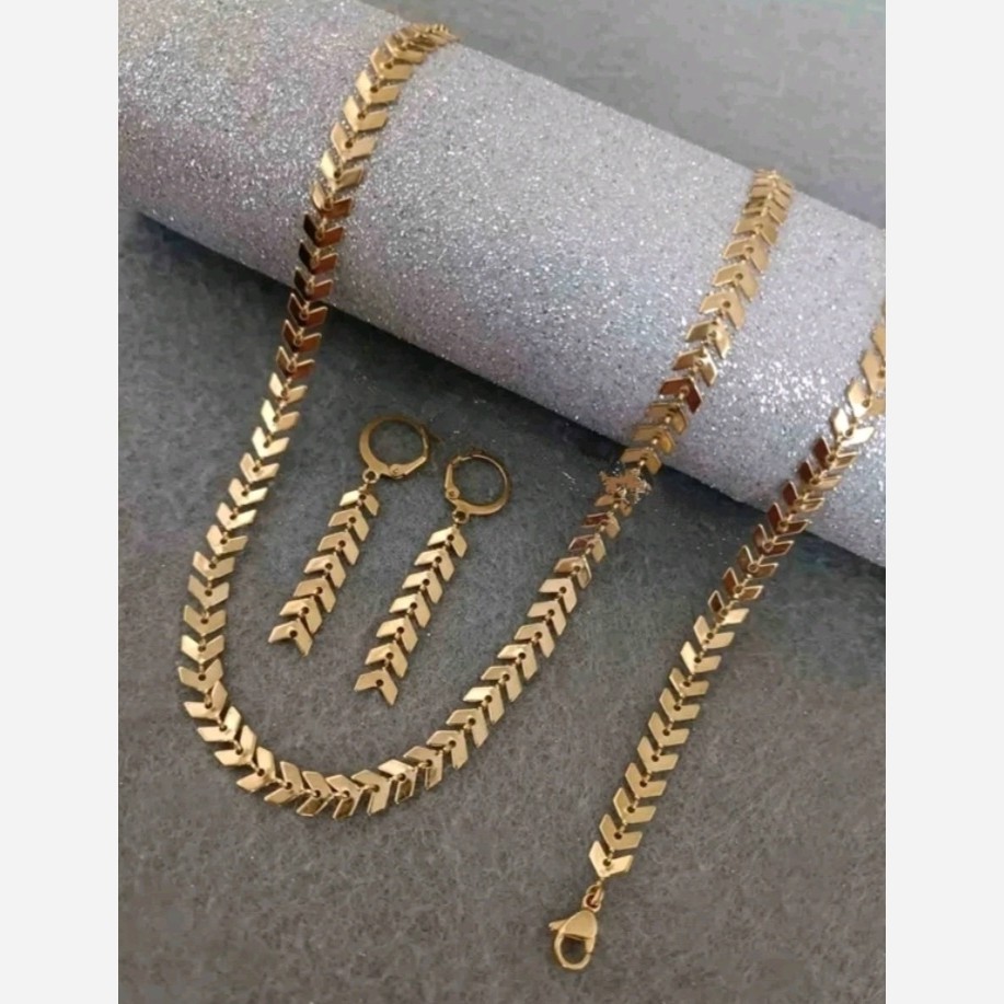 ست زیورالات زنانه طرح گندمی جنس استیل