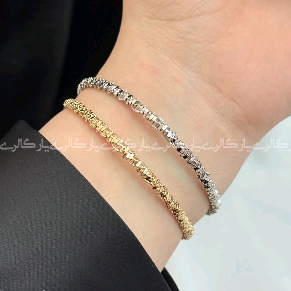 بنگل خاویاری آبکاری شده در دو رنگ