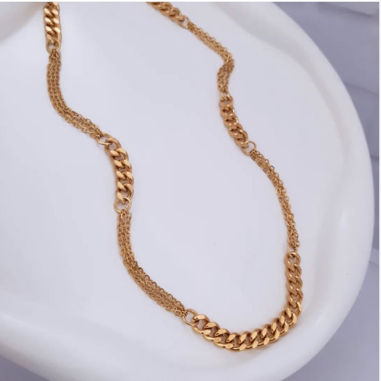 سرویس گردنبند دستبند گوشواره انگشتر کارتیر استیل رنگ ثابت (لاوین گالری)