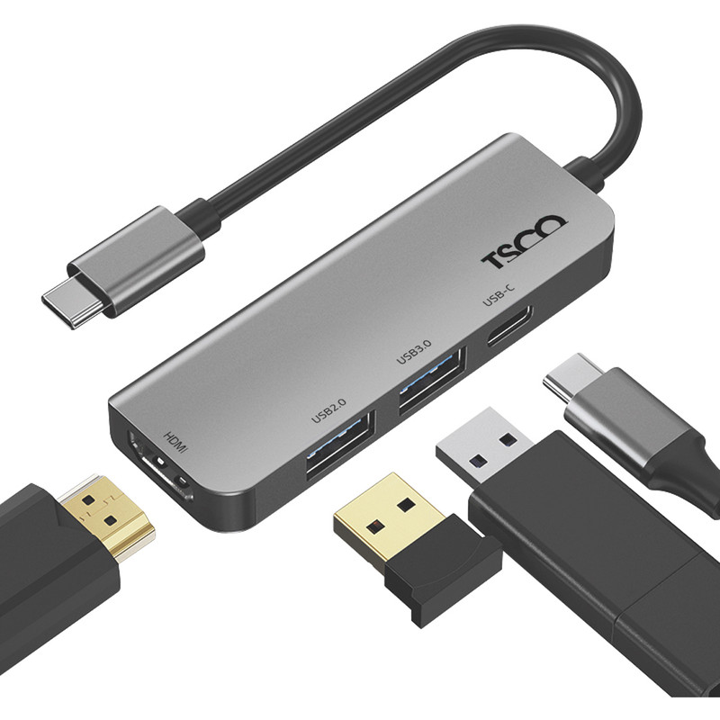 هاب USB تسکو چهار پورت تایپ سی مدل THU 1152