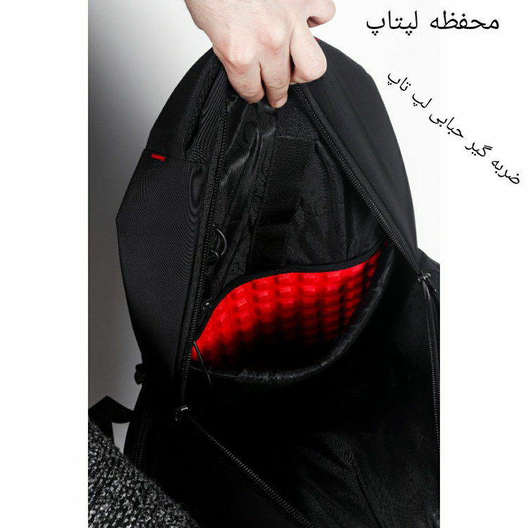 کوله پشتی حرفه ای لپتاپ مناسب لپ تاپ تا 17 اینچ محفظه ضدضربه حبابی پارچه ضدآب کوله پشتی فانتزی کوله حرفه ای