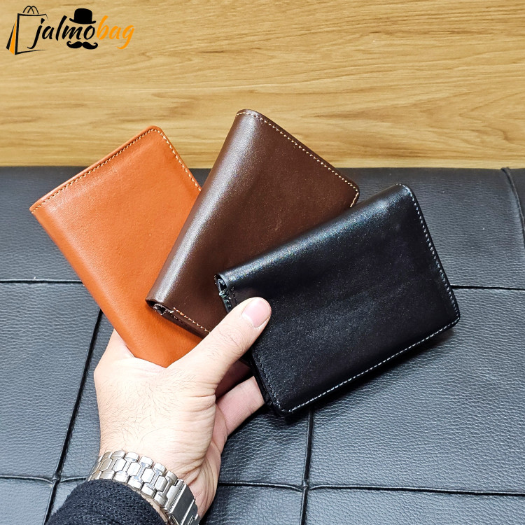 کیف پول جیبی چرم طبیعی کد 3074