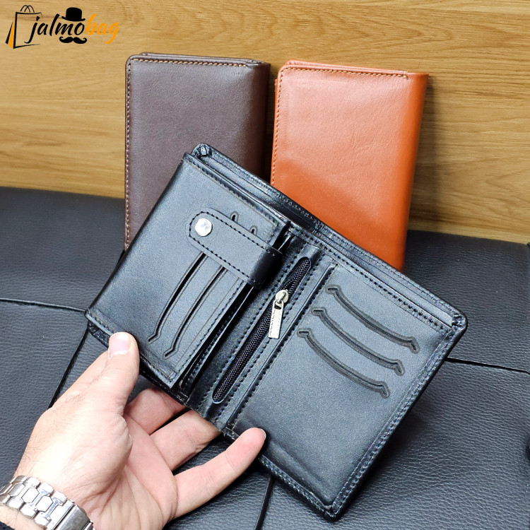 کیف پول جیبی چرم طبیعی کد 3074