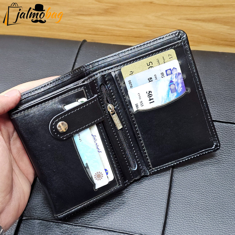 کیف پول جیبی چرم طبیعی کد 3074