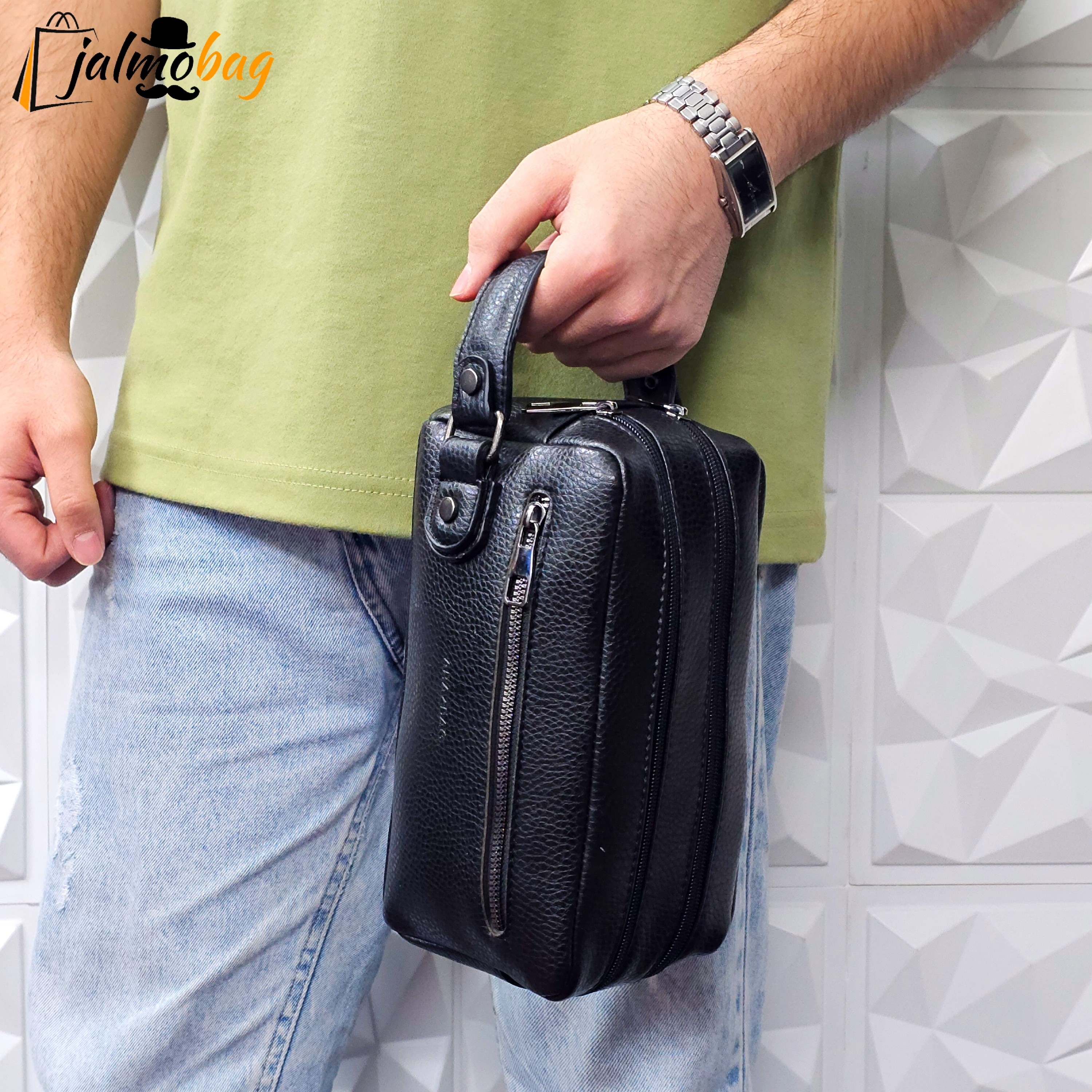 کیف دستی مردانه چرمی شوزبگ کد 3064