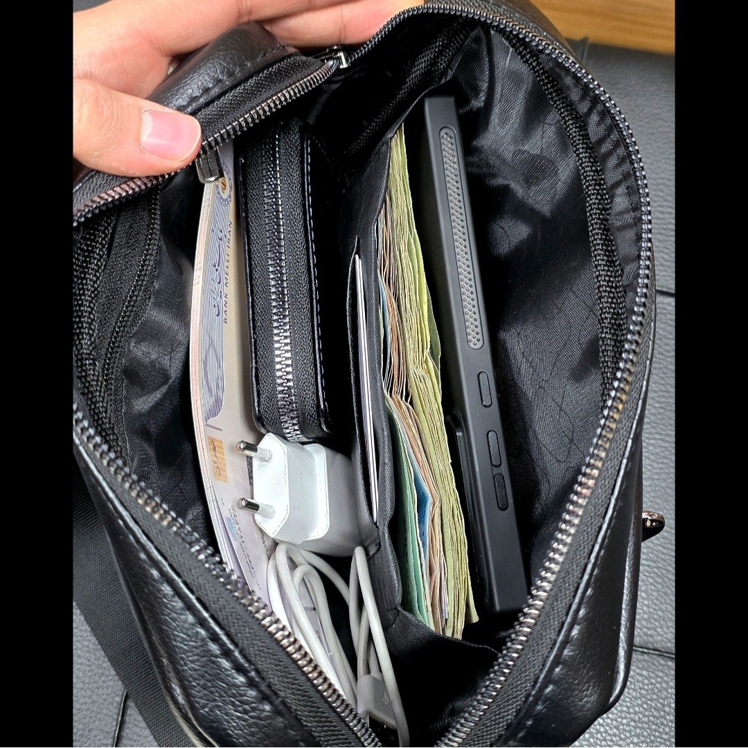 کیف دستی دوشی پاسپورتی مونت بلانک (MONT BLANC) کد 3238