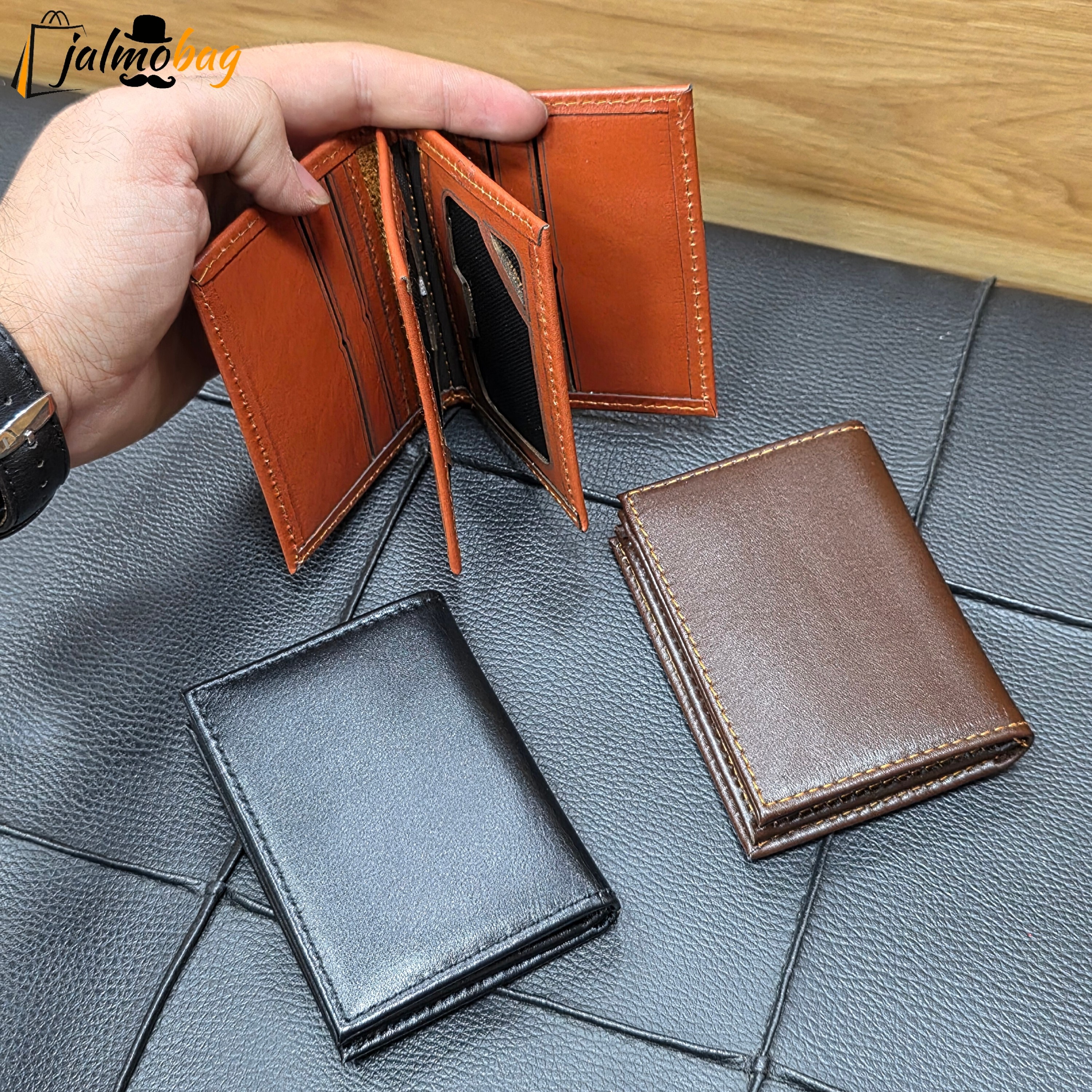 جاکارتی ساده چرم طبیعی کد 3208