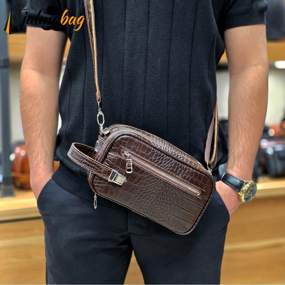 کیف دستی دوشی (شوزبگ) چرم طبیعی کد 3240