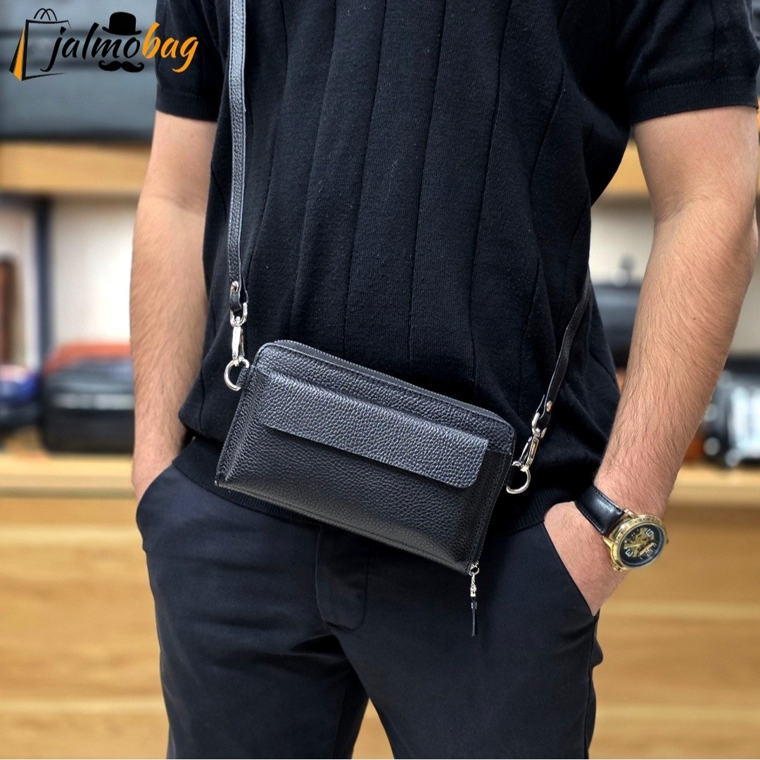 کیف دستی دوشی(شوزبگ) چرم طبیعی کد 3248