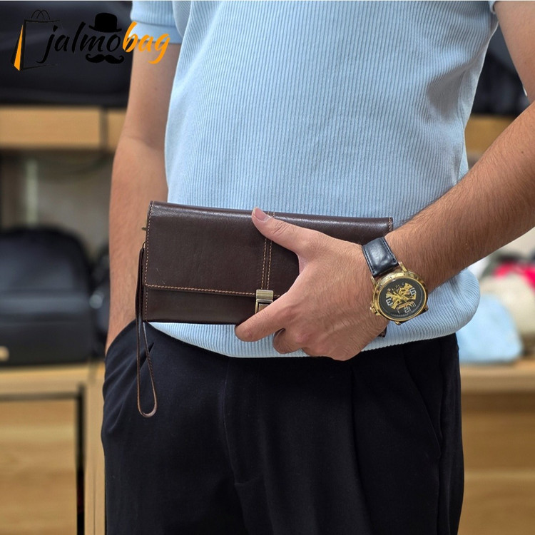کیف دستی پاسپورتی چرم اصل کد 3050