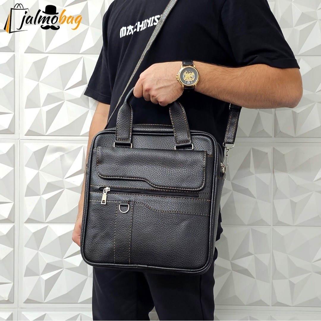 کیف اداری لپتاپی چرمی حلقه دار ایستاده کد 6022