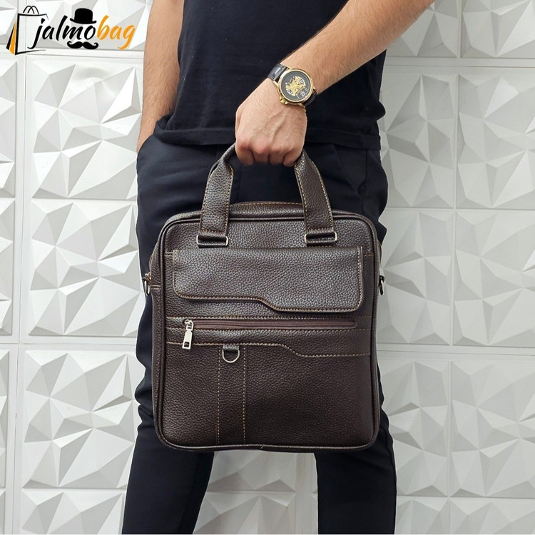 کیف اداری لپتاپی چرمی حلقه دار ایستاده کد 6022