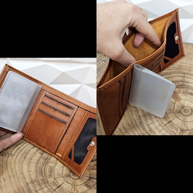 کیف پول جیبی کوچک چرم اصل کد 3018