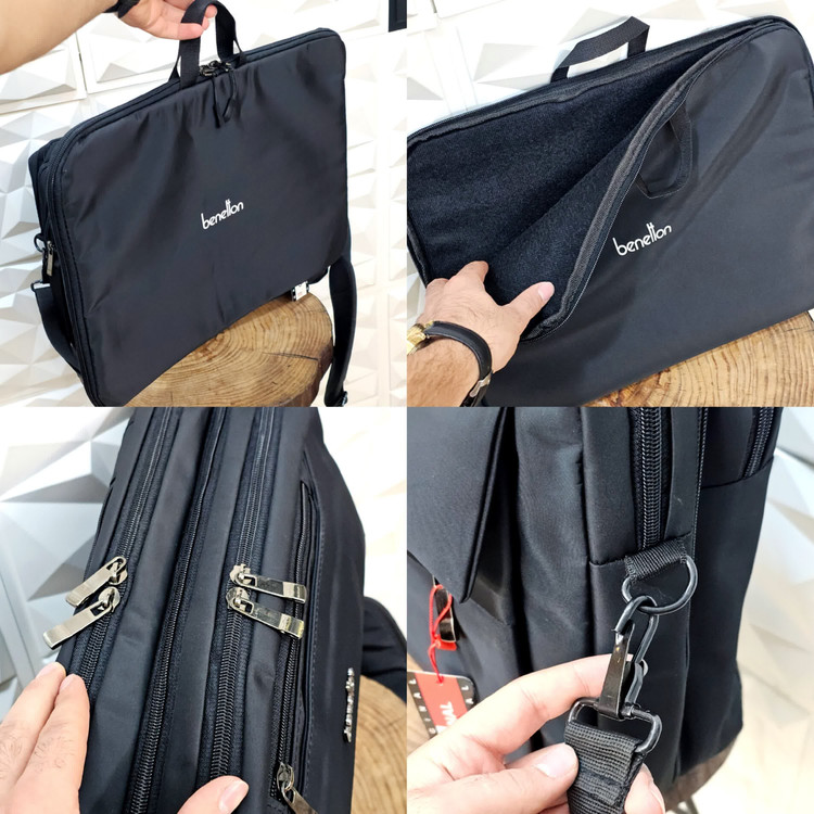 کیف اداری لپتاپی 3 کاره بنلتون benelton کد 6042