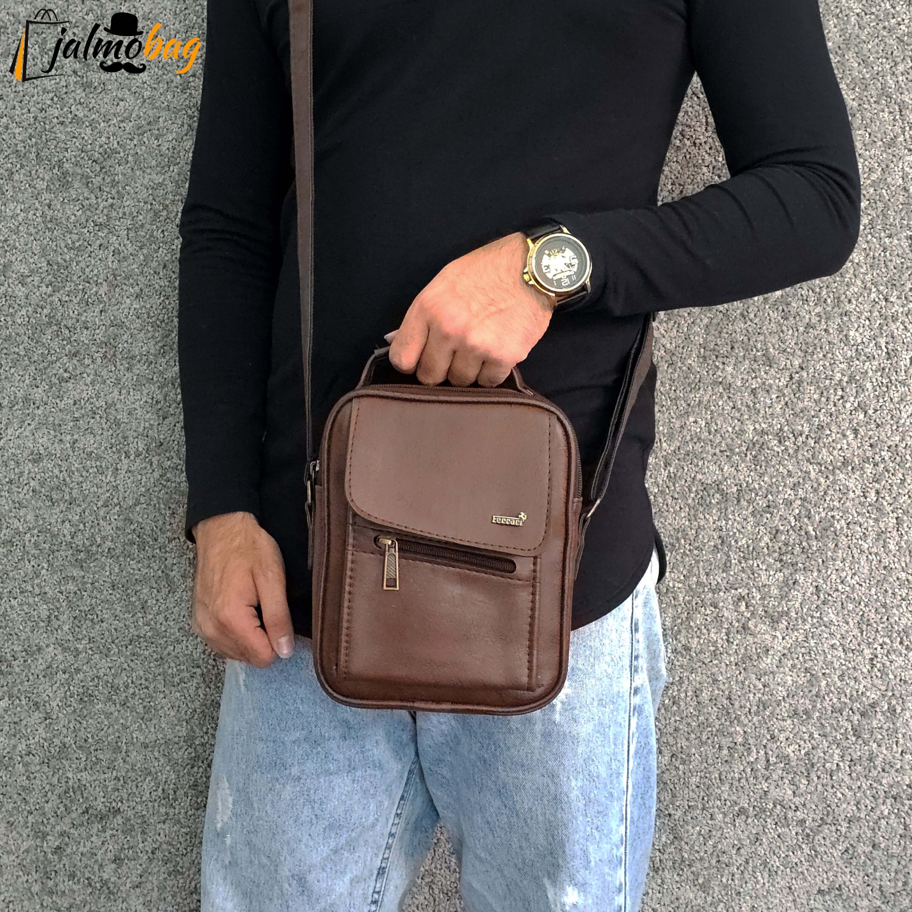 کیف دوشی چرمی اسپرت (بزرگ) کد 2060