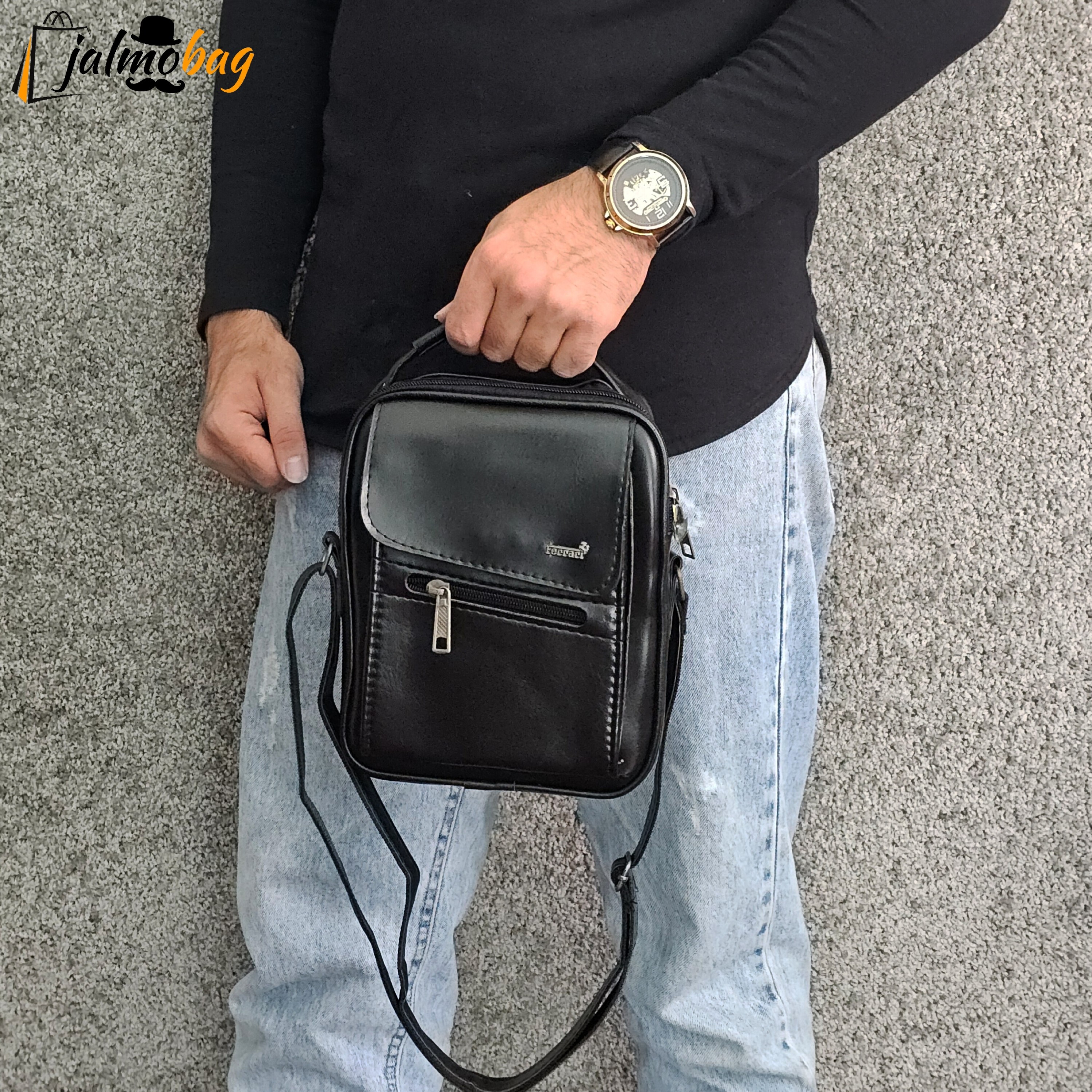 کیف دوشی چرمی اسپرت (بزرگ) کد 2060