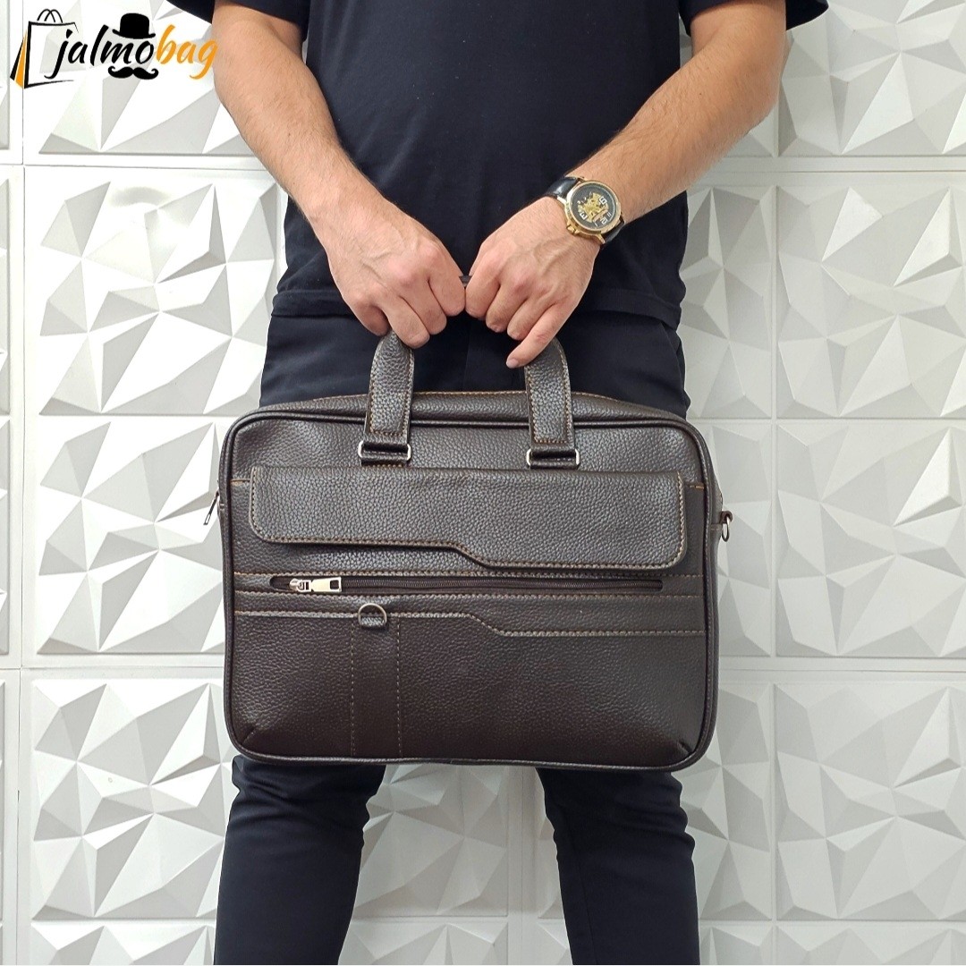 کیف اداری لپتاپی چرمی حلقه دار کشیده کد 6020