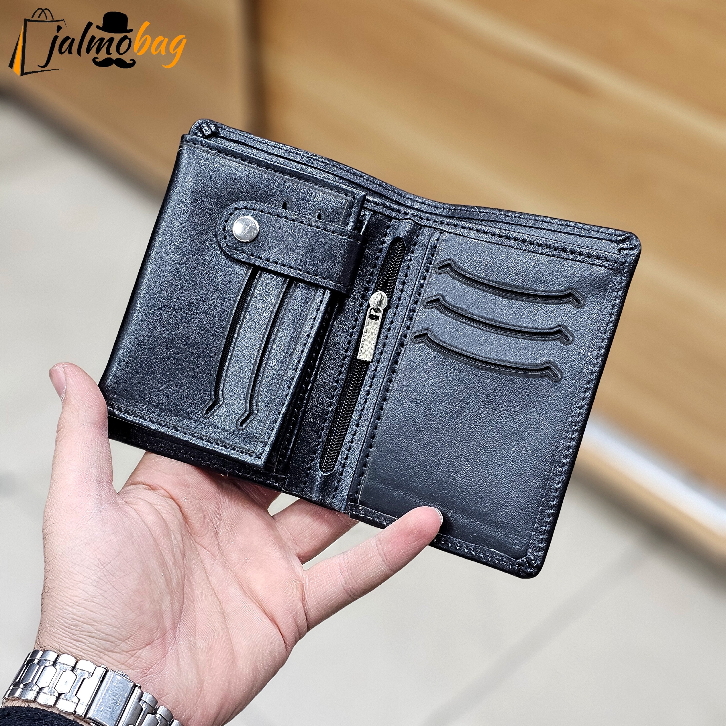 کیف پول جیبی چرم طبیعی کد 3074