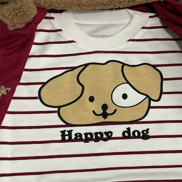 ست 3 تکه لباس نوزادی مدل Happy Dog کد Ge3