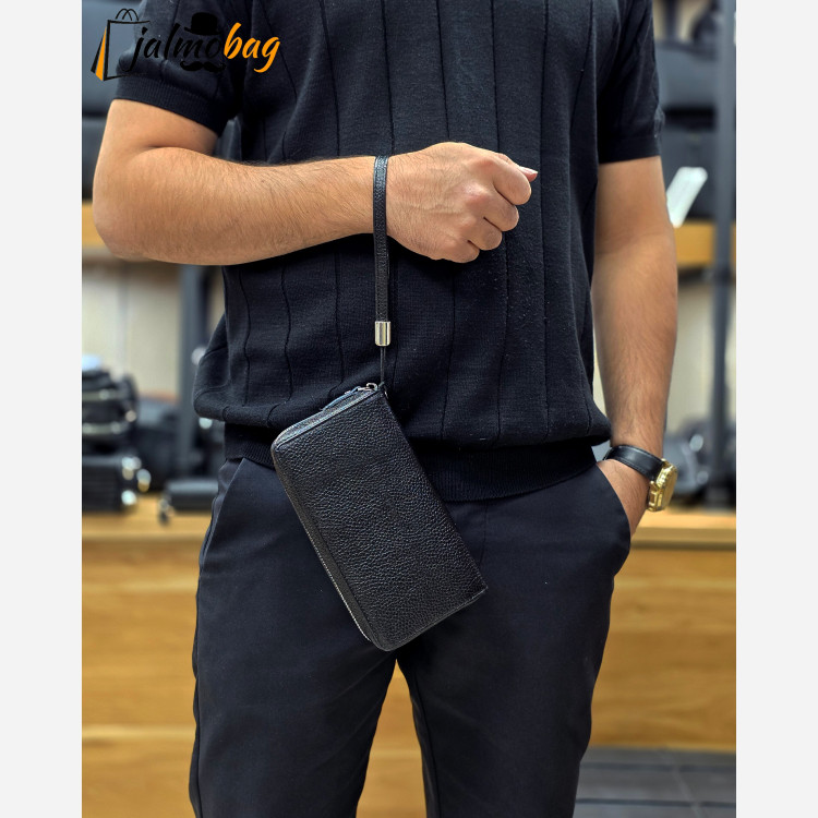 کیف دستی پاسپورتی چرم طبیعی ظفر کد 3222