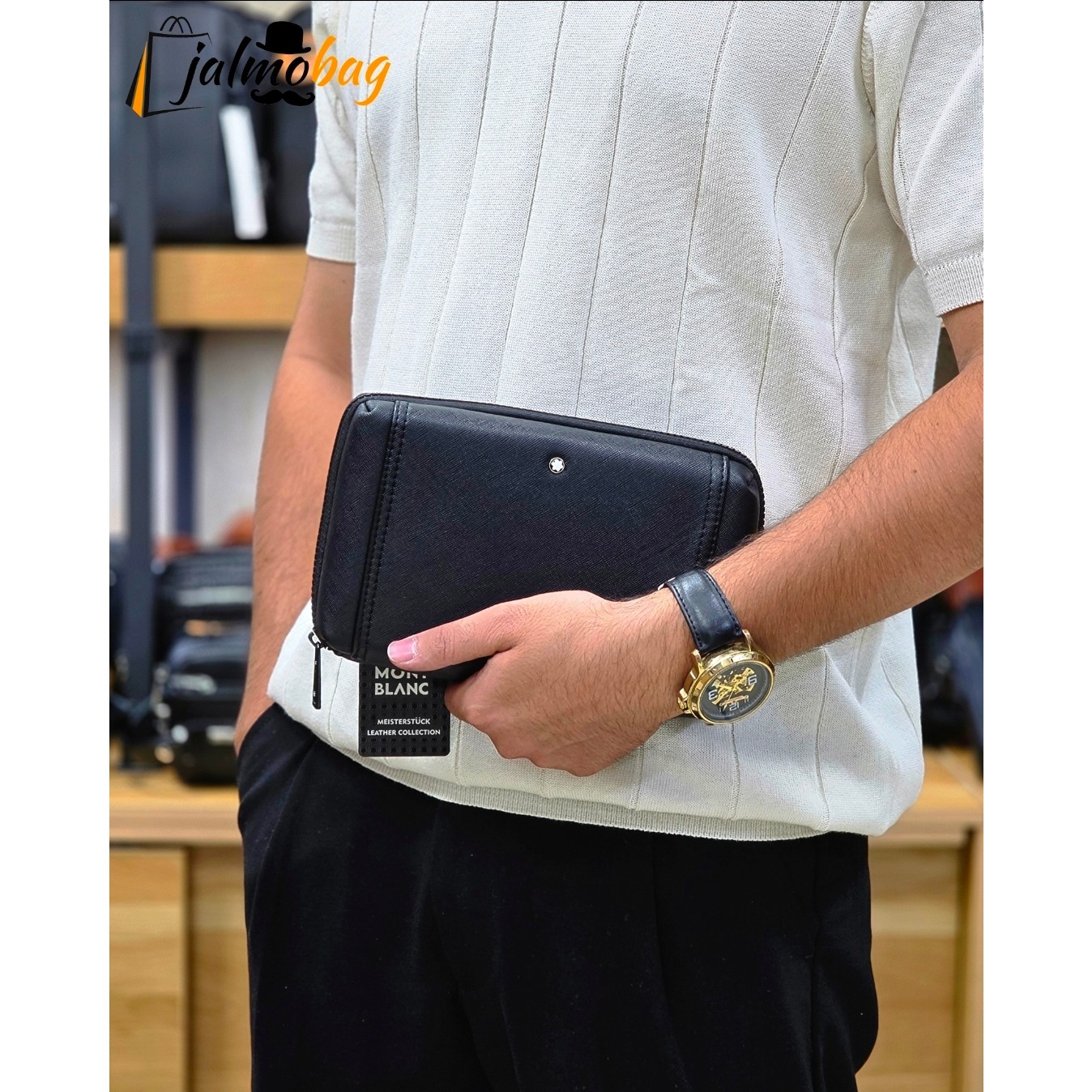کیف دستی پاسپورتی مونت بلانک (MONTBLANC) کد 3268