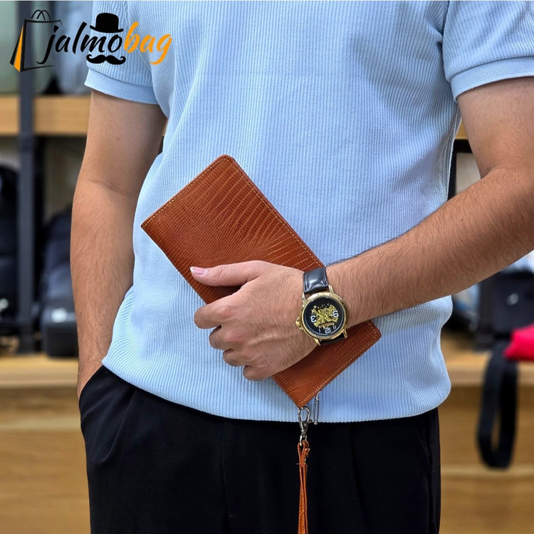 کیف دسته چک چرم طبیعی (کیف پول) کد 3084