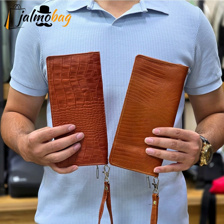 کیف دسته چک چرم طبیعی (کیف پول) کد 3084