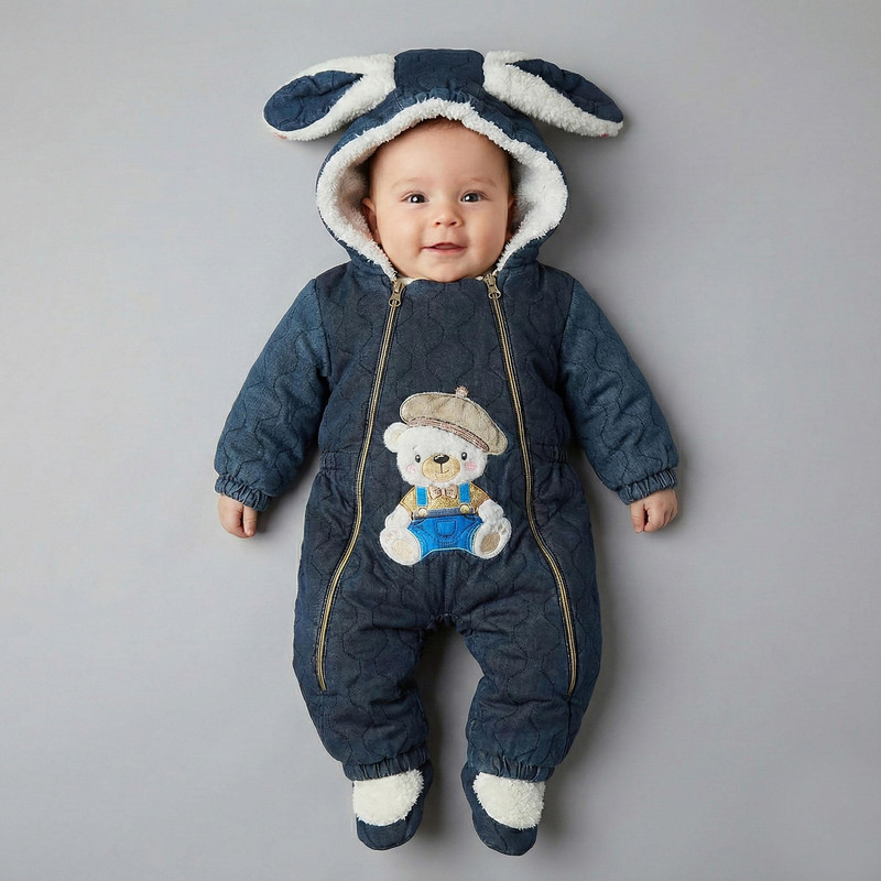سرهمی زمستانی نوزادی مدل Bear